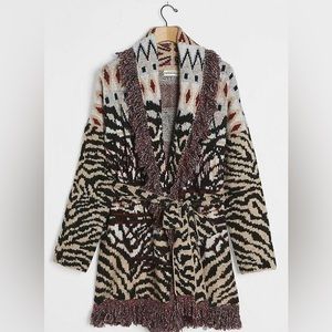 Anthropologie Paloma Fringed Cardigan size M